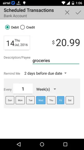 Simple Checkbook Ledger