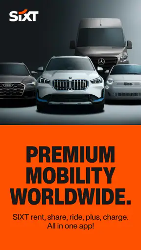 SIXT rent. share. ride. plus.