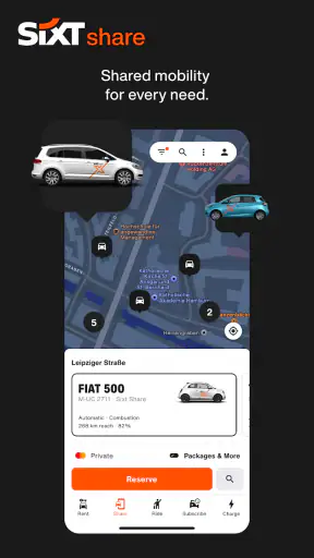 SIXT rent. share. ride. plus.