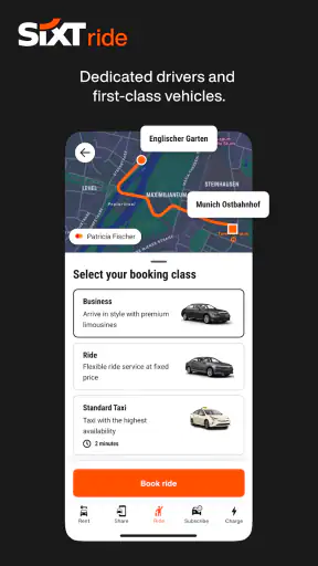 SIXT rent. share. ride. plus.