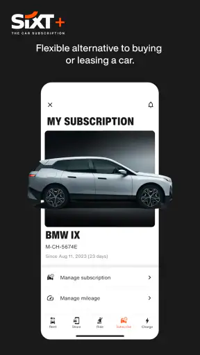 SIXT rent. share. ride. plus.