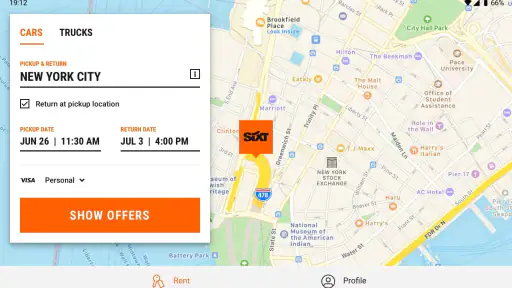 SIXT rent. share. ride. plus.