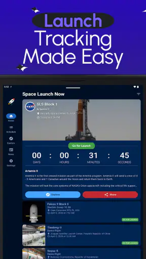 Space Launch Now - Tracker