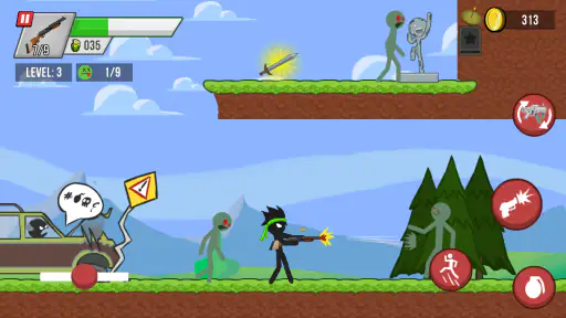 Stick vs Zombies: Platformer