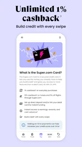 Super.com-Cash Advance, Travel