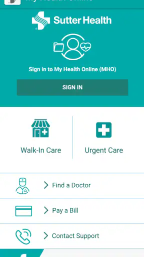 Sutter Health My Health Online