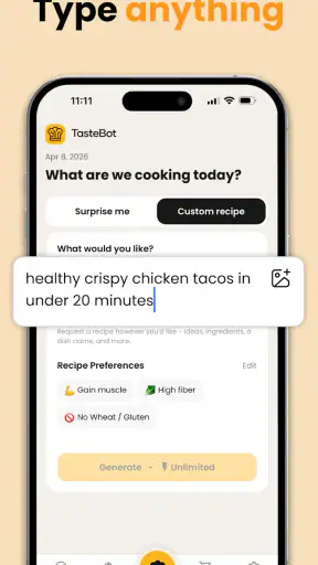 AI Recipe Generator: TasteBot