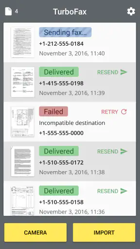 Turbo Fax: send fax from phone