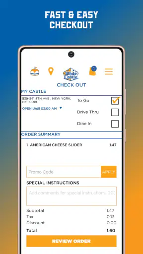 White Castle Online Ordering