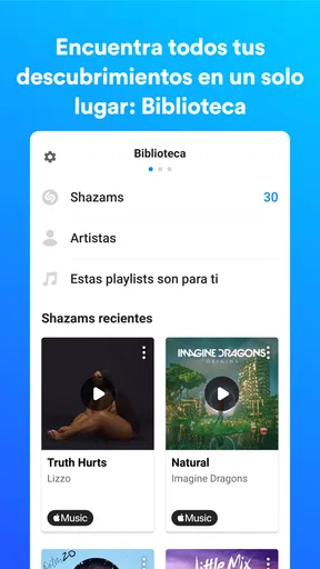 Shazam: música y conciertos