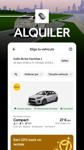 Uber - Viajes en taxi y más