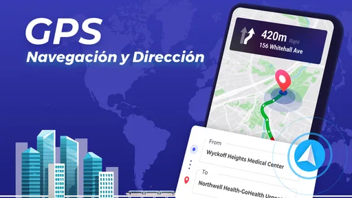 GPS mapa navegación, ubicación