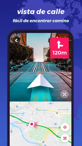 GPS mapa navegación, ubicación