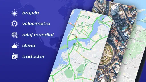 GPS mapa navegación, ubicación