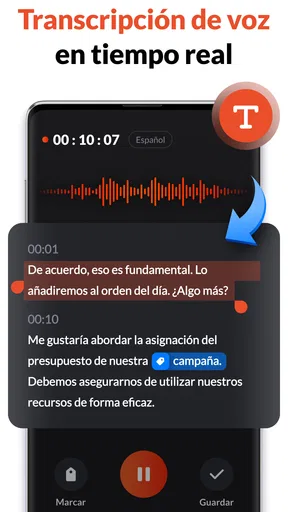Grabadora de Voz, Grabar Audio