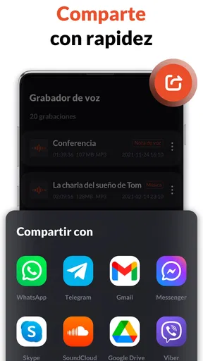 Grabadora de Voz, Grabar Audio