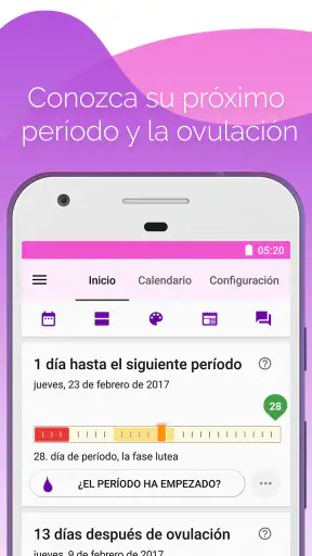 Calendario Menstrual Lilly