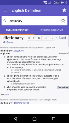 Diccionario ingles WordRef