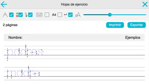 Escribo en letras de imprenta