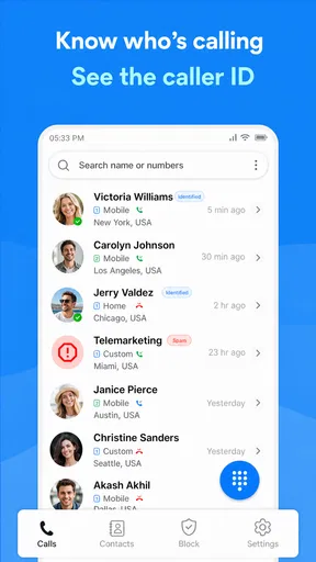 Show Caller ID Name & Location