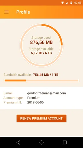 Rapidgator.netファイルマネージャ