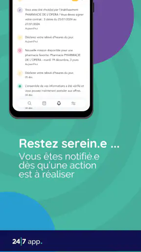 24/7 app. pour les remplaçants