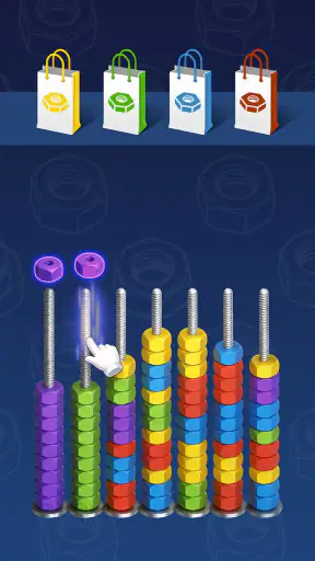 3D Nuts Sort