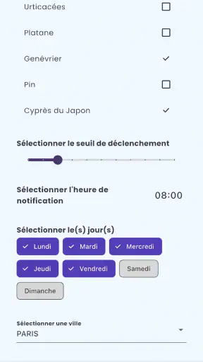 Alerte Pollen