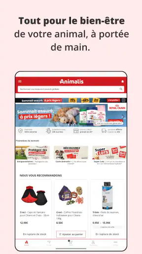 Animalis: Prix bas et promos