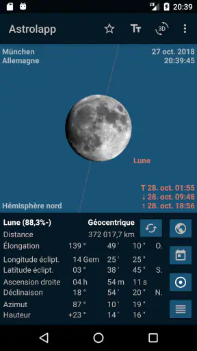 Astrolapp carte du ciel étoilé