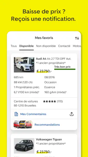 AutoScout24: Achat de voiture