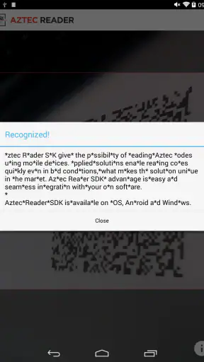 Aztec Reader Demo