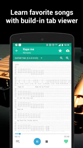 Backing tracks and tabs