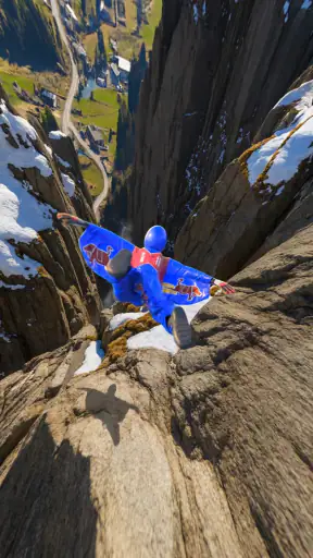 Base Jump Wing Suit Flying