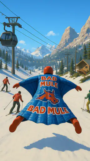 Base Jump Wing Suit Flying