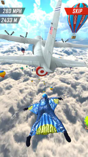 Base Jump Wing Suit Flying