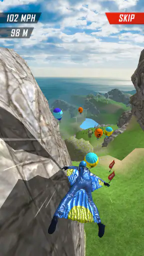 Base Jump Wing Suit Flying