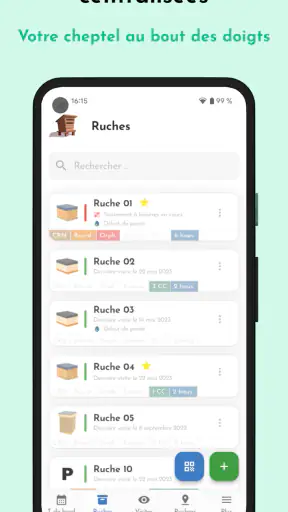 BeePerf - carnet de ruches