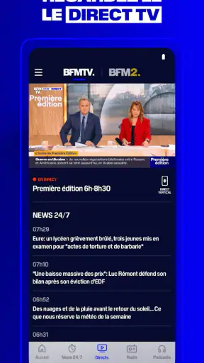 BFM : TV, news, radio en live