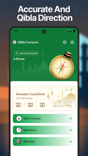 Boussole Qibla-Qibla Direction
