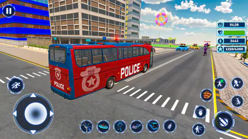 Bus Simulator Police Robot Car