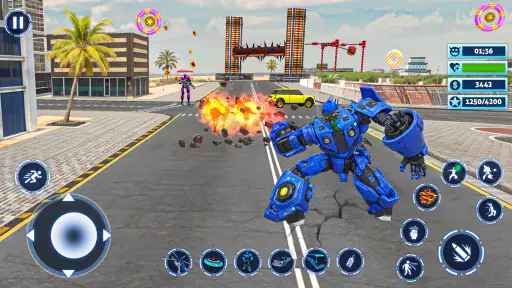 Bus Simulator Police Robot Car
