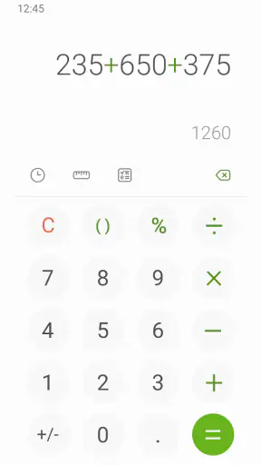 Calculatrice de Samsung