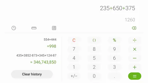 Calculatrice de Samsung