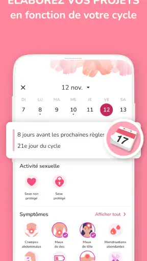 Calendrier des règles – Suivi