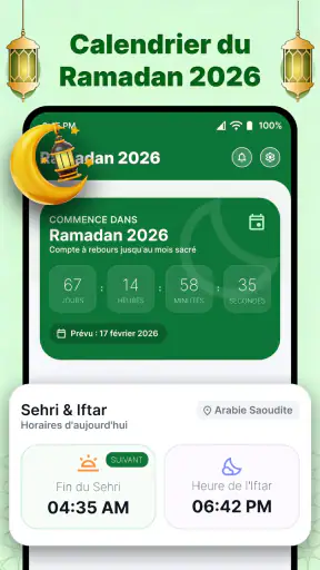 Calendrier Ramadan 2026 Ftour