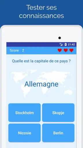 Capitales des pays: Quiz monde