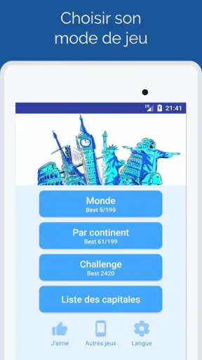 Capitales des pays: Quiz monde
