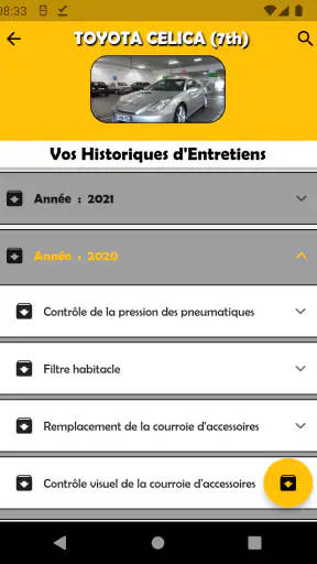 Carnet Entretien pour Voitures