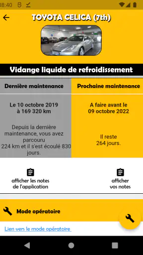 Carnet Entretien pour Voitures